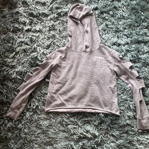 Grey cropped sweatshirt